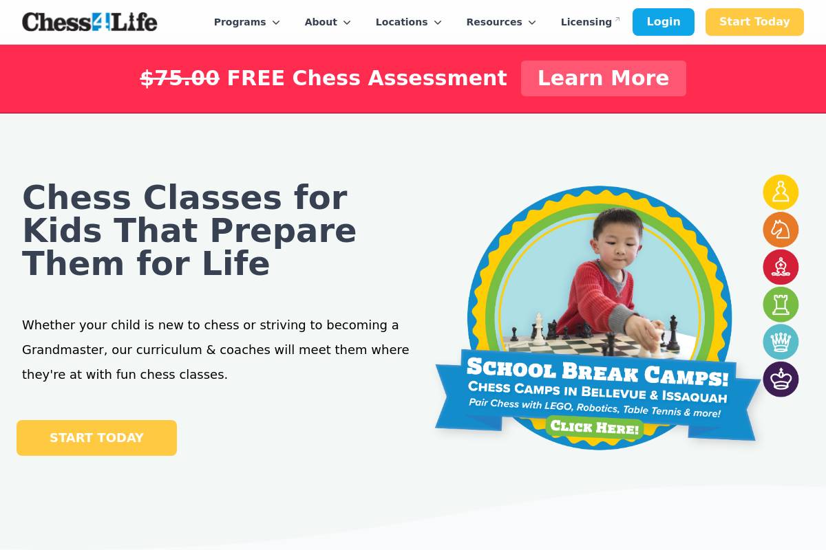 3. Chess4Life — Best for Character-Based Scholastic Chess Education K–12