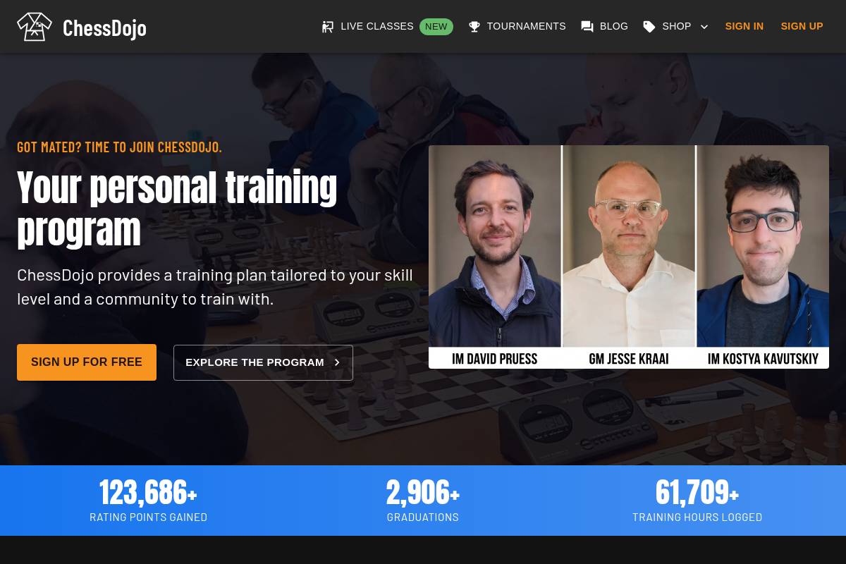 3. ChessDoji: Best for Structured Rating-Based Training Plans