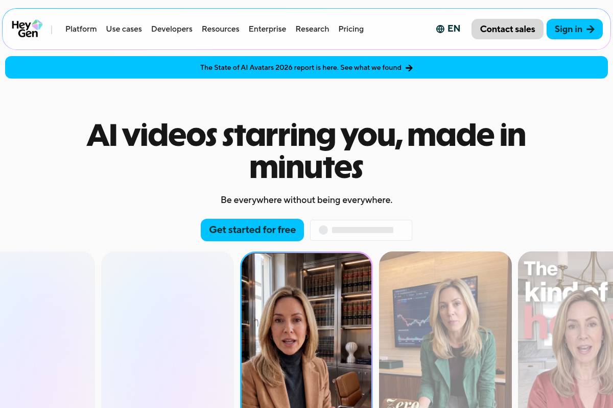 3. HeyGen: Best for Multilingual Avatar Ads
