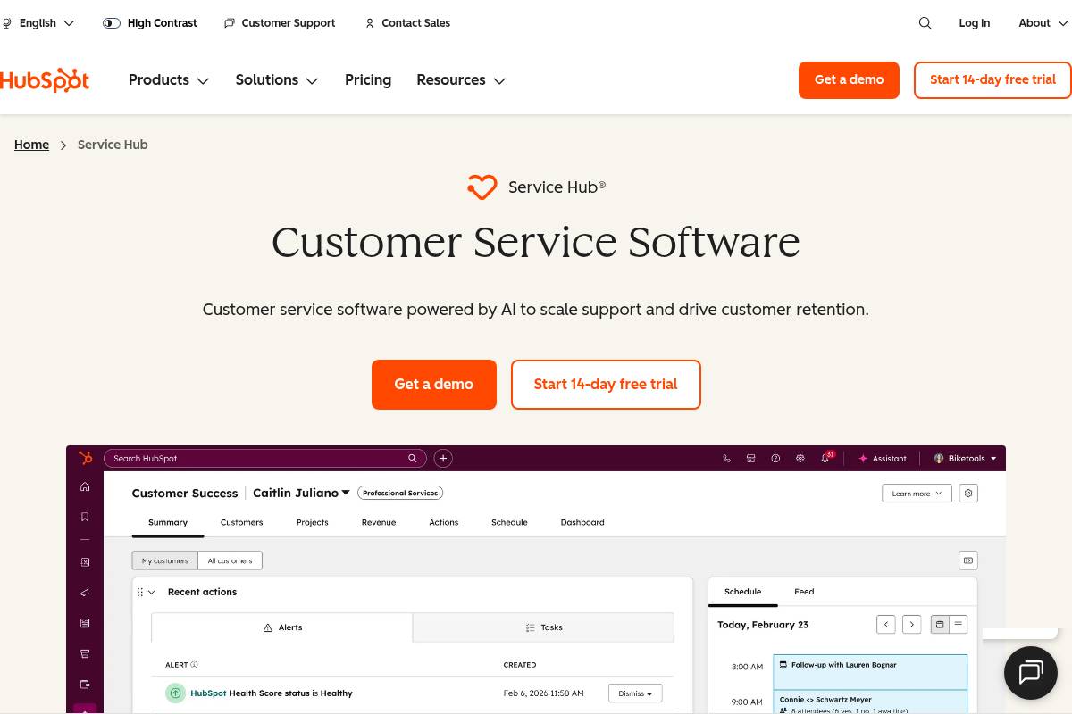 3. HubSpot Service Hub: Best for CRM-Integrated Service Teams