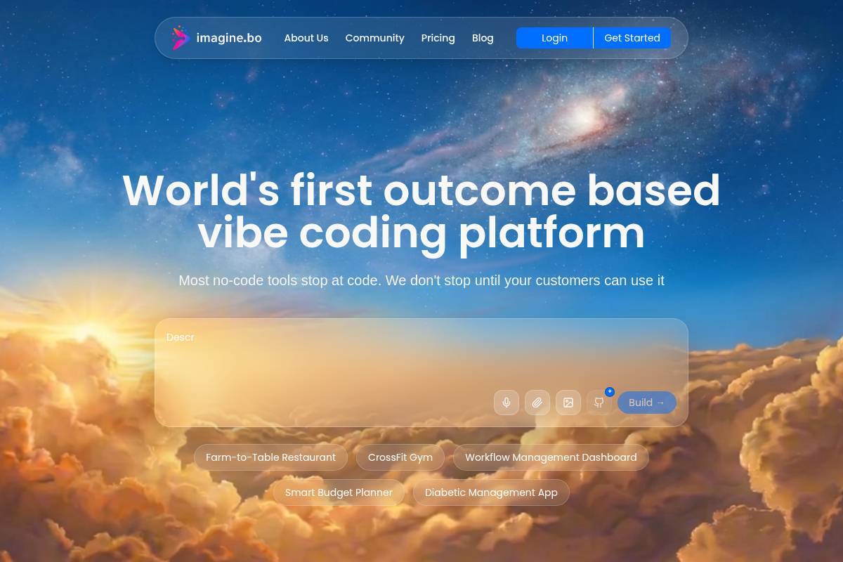 3. imagine.bo — Best for Founders Who Need AI Speed Plus Human Backup