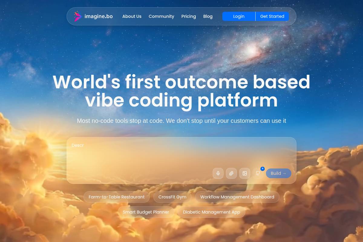 3. imagine.bo — Best for Founders Who Need AI Speed Plus Human Engineering Backup
