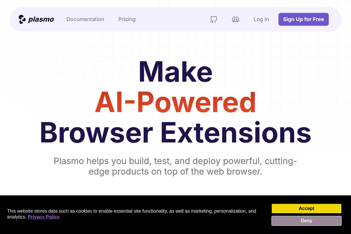 3. Plasmo — Best for Developer Teams Using React and TypeScript