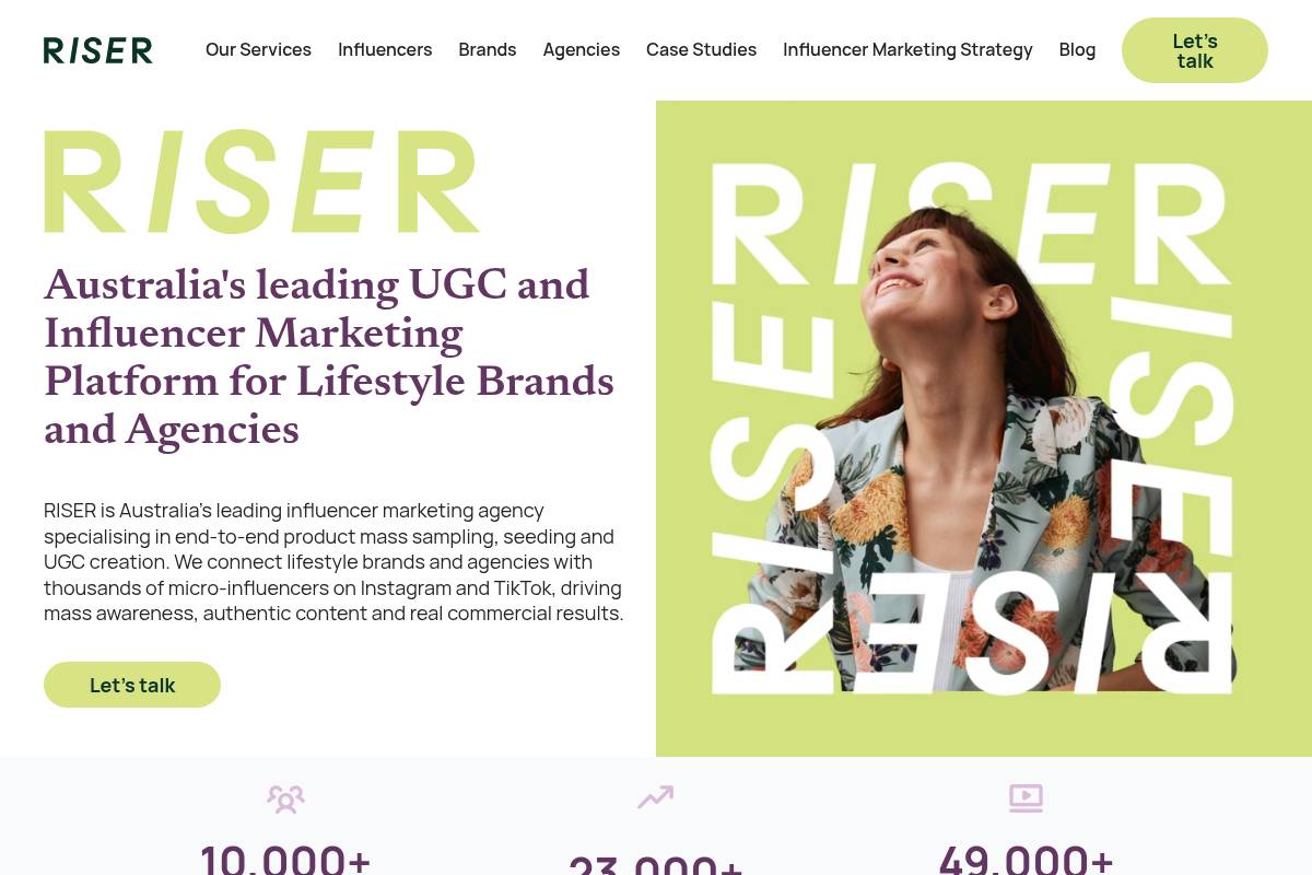 3. RISER Collective: Best for Mass Micro-Influencer Seeding