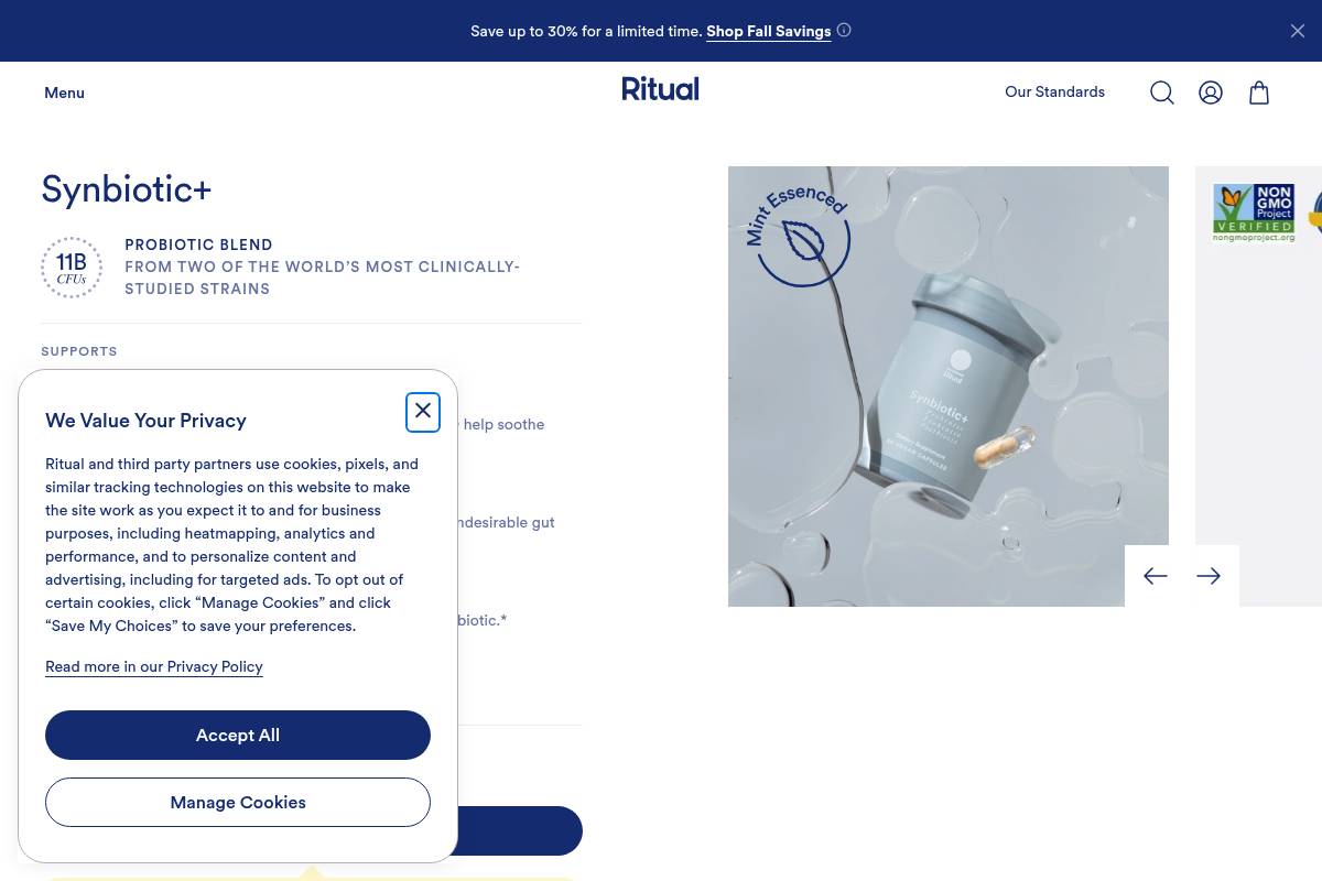 3. Ritual Synbiotic+: Best for 3-in-1 Simplicity