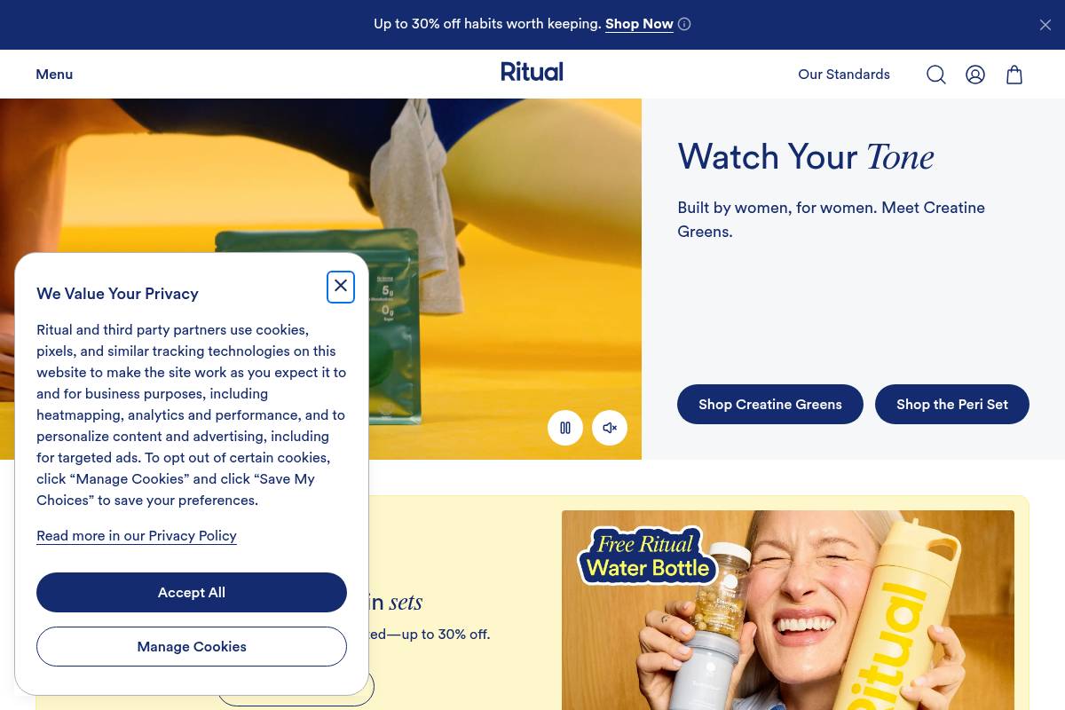 3. Ritual Synbiotic+: Best for Clean-Label Digestive Regularity