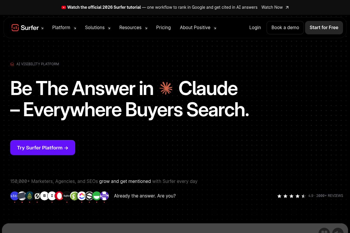 3. Surfer SEO — Best for Content Scoring with Integrated AI Visibility Tracking