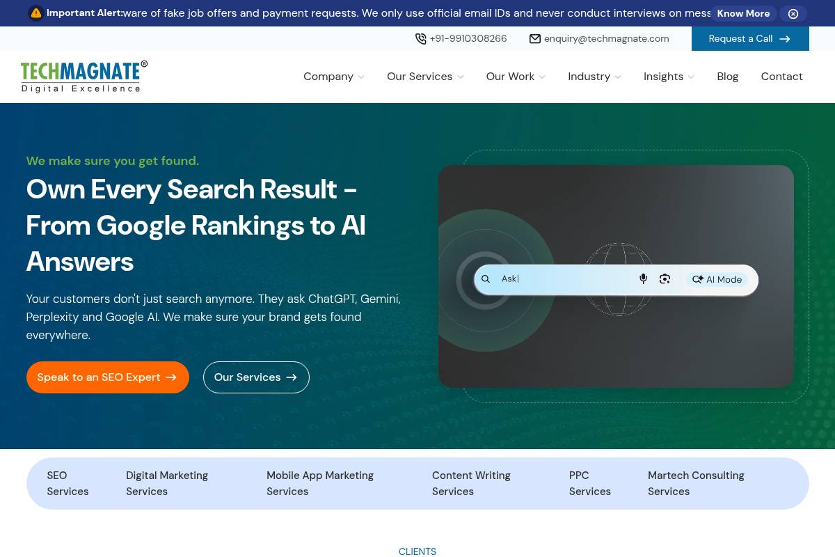 3. Techmagnate — Best for Enterprise Brands in Regulated Industries