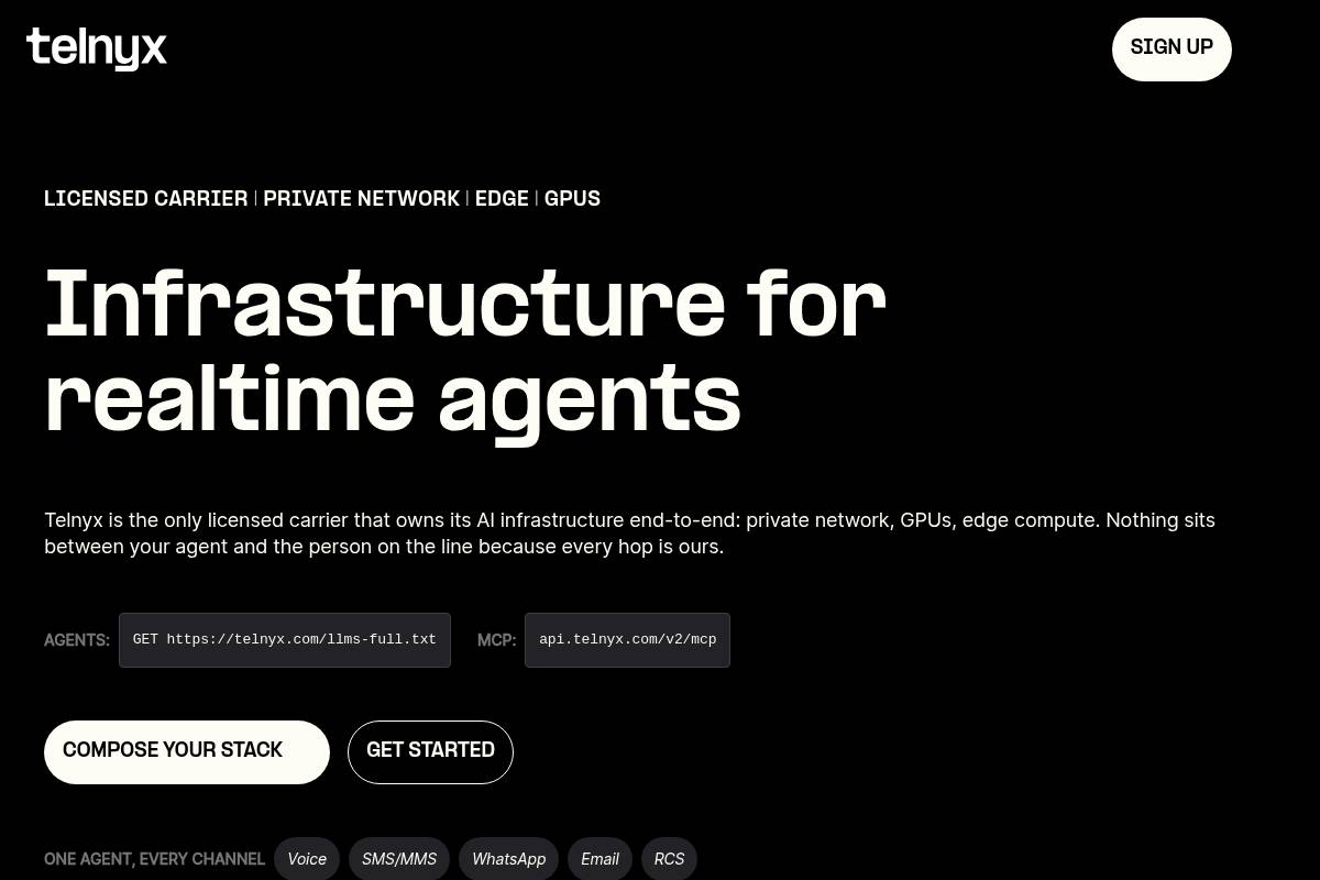 3. Telnyx Voice AI — Best for Full-Stack Teams Requiring Sub-200ms Latency and Owned Infrastructure