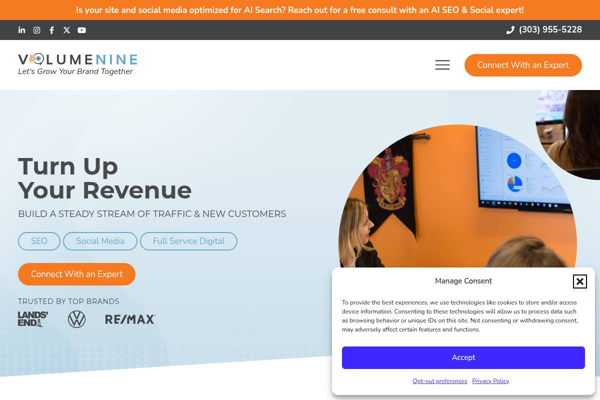 3. Volume Nine: Best for Boutique, Senior-Led SEO Plus GEO