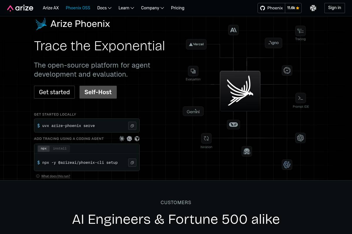 4. Arize Phoenix: Best for Open-Source Self-Hosting