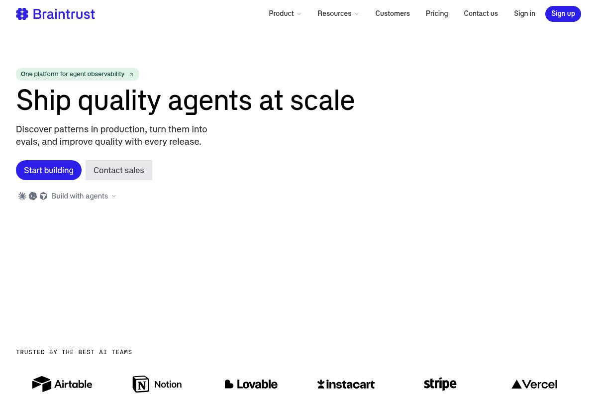 4. Braintrust: Best for Eval-to-Release Workflows