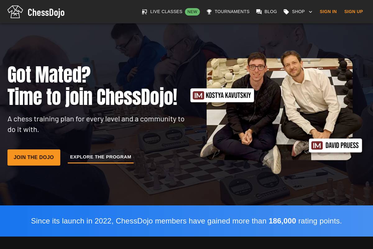 4. ChessDojo: Best for Structured Cohort-Based Improvement