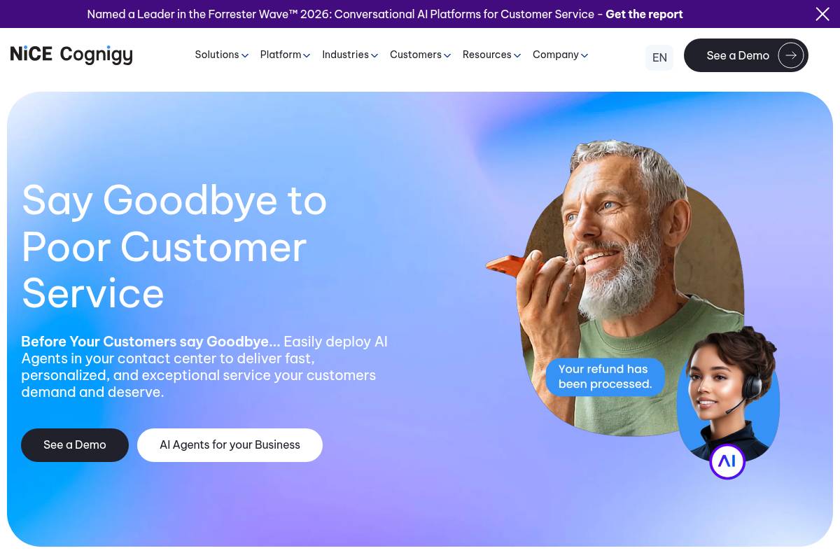 4. Cognigy.AI — Best for Global Enterprise CCaaS with Omnichannel AI