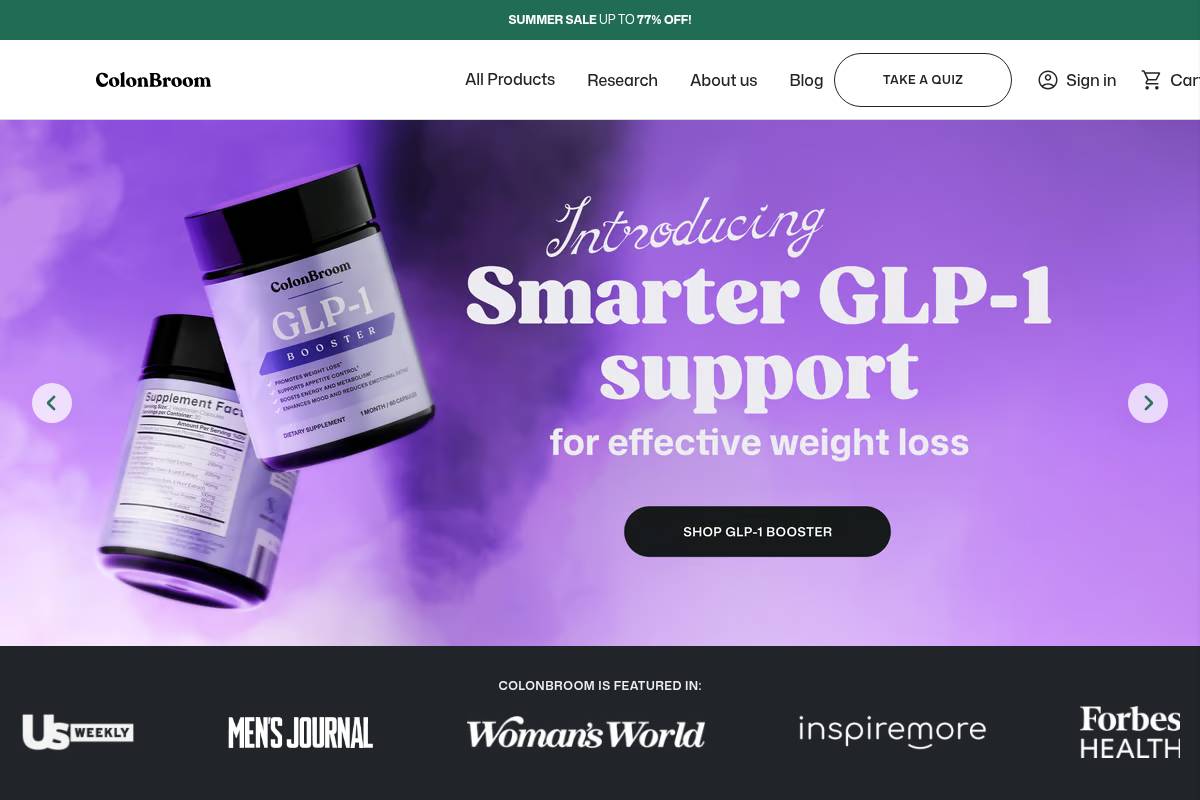 4. ColonBroom GLP-1 Booster — Best for Natural GLP-1 Hormone Support & Gut Health