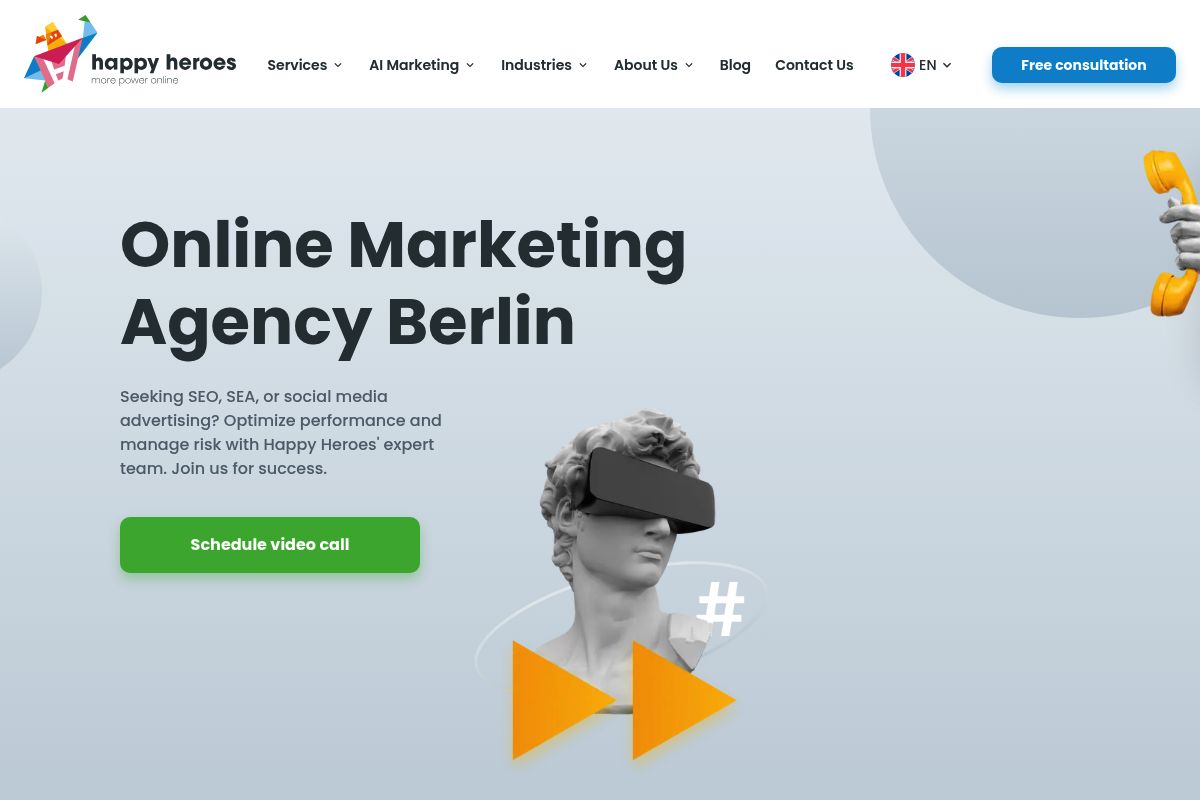 4. Happy Heroes: Best for Full-Service SMB GEO and Performance Marketing