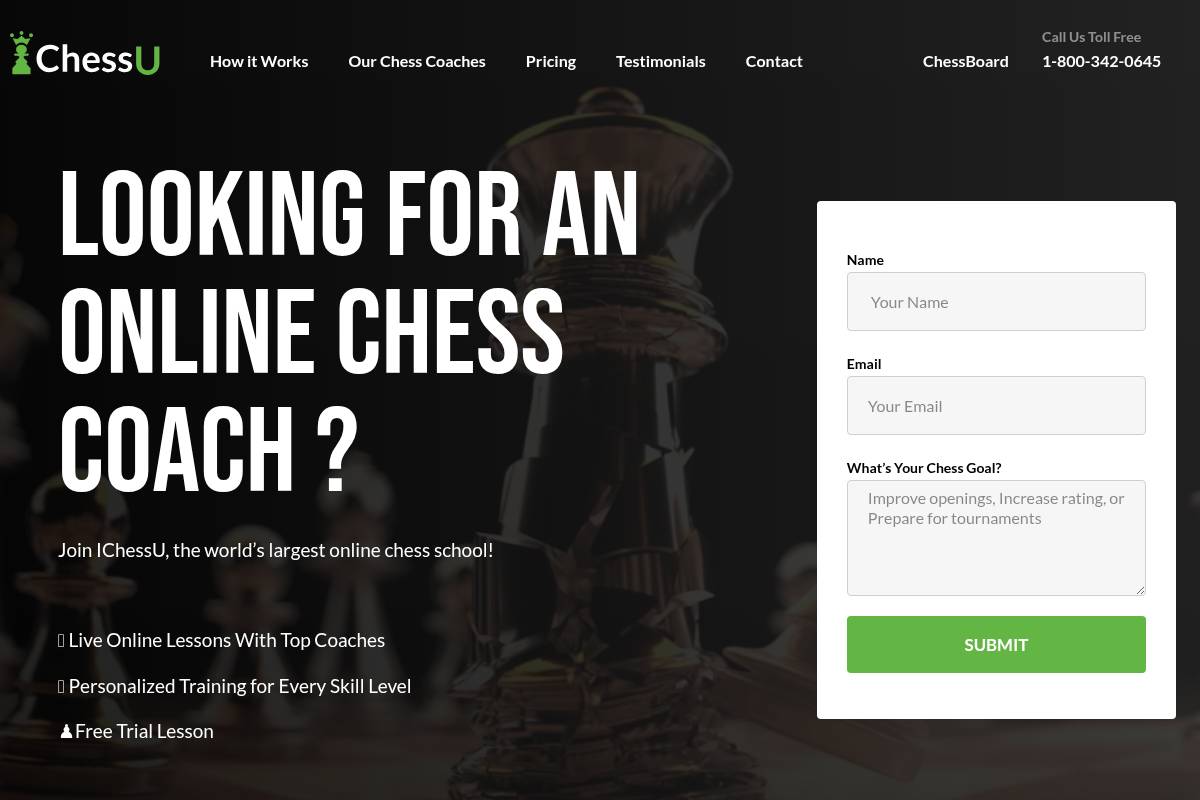 4. iChessU: Best for Live One-on-One Grandmaster Instruction