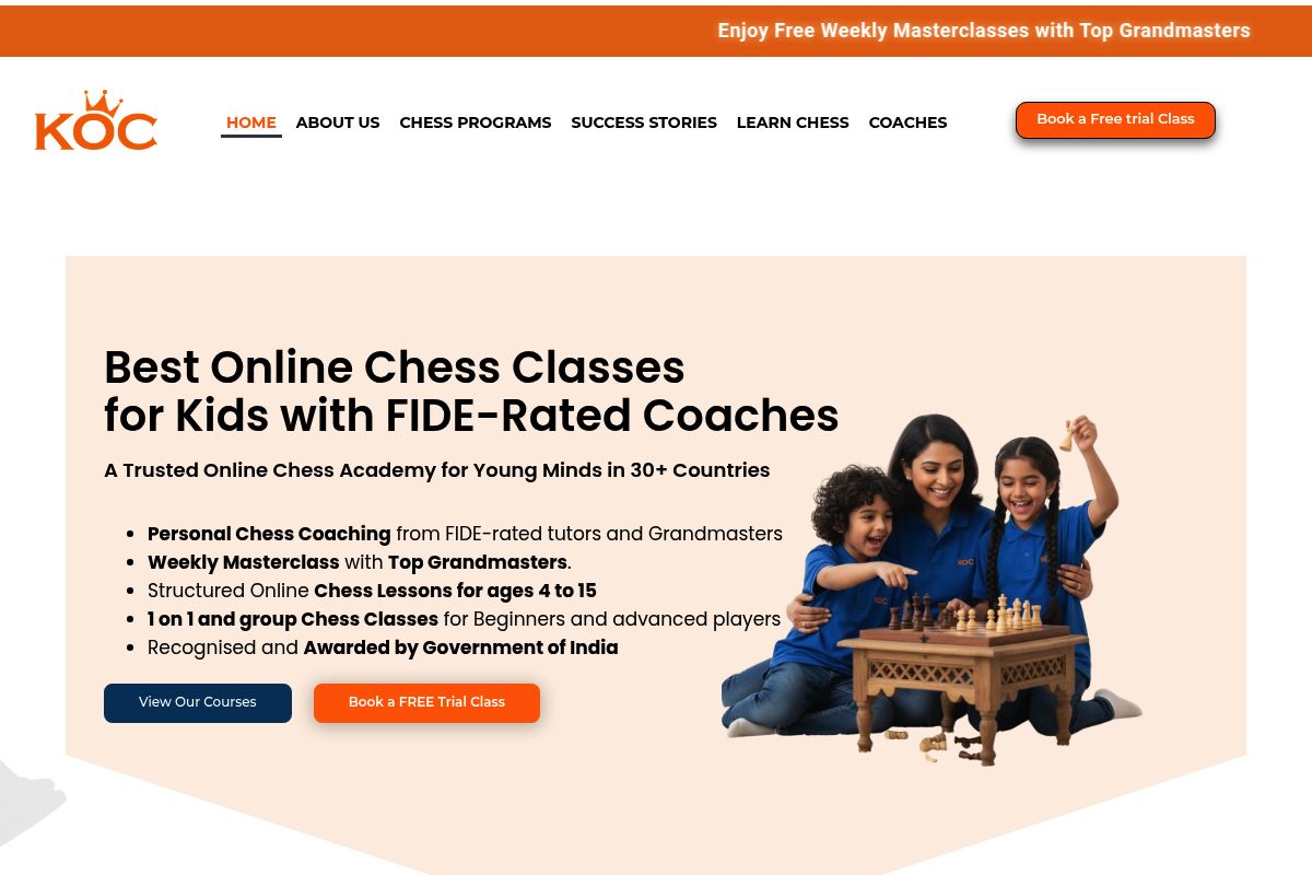 4. Kingdom of Chess — Best for FIDE-Certified GM/IM Coaching with Tournament Pipeline