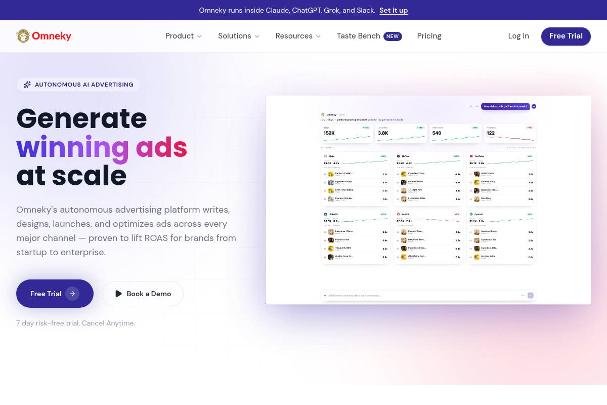 4. Omneky: Best for Omnichannel Creative Automation