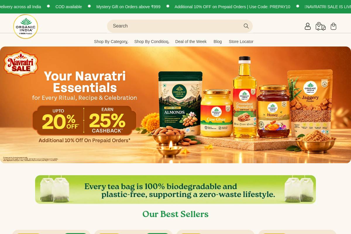 4. Organic India: Best for Single and Multi-Herb Shatavari Blends