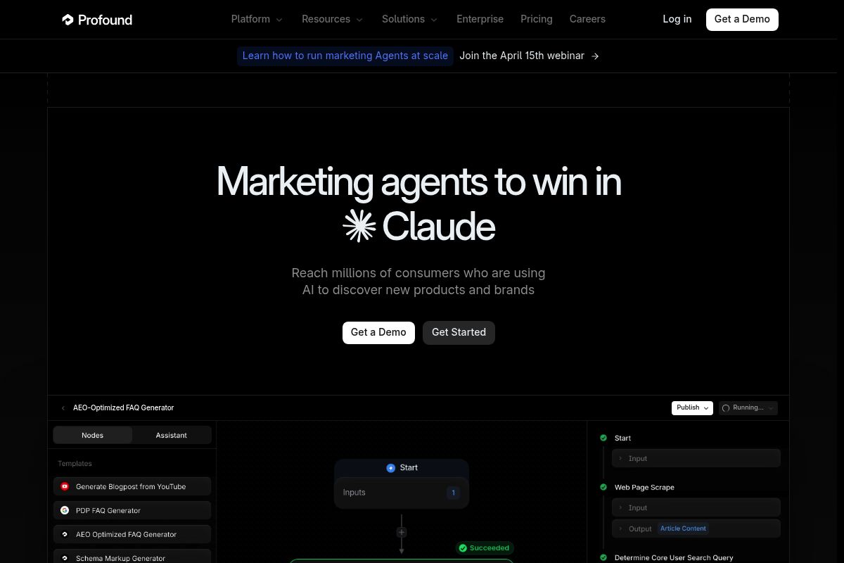4. Profound — Best for Enterprise AI Intelligence-Athenahq alternative
