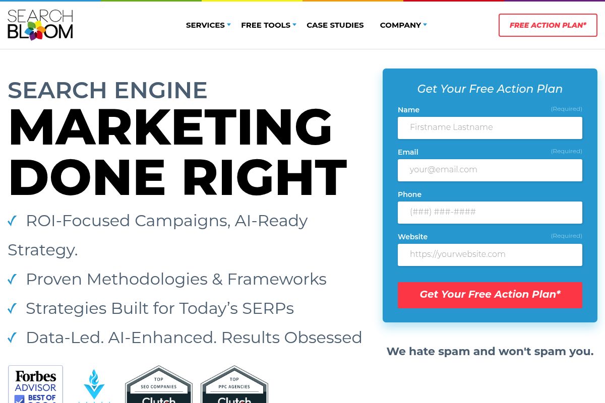 4. Searchbloom: Best for Mid-Market Search Marketing with AI Search Add-Ons