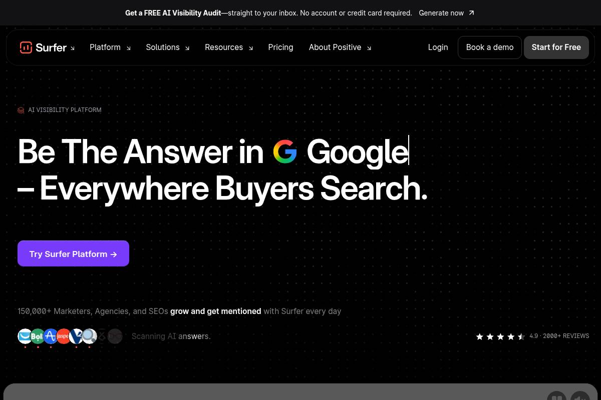 4. Surfer SEO: Best for AI Content Optimization at Scale
