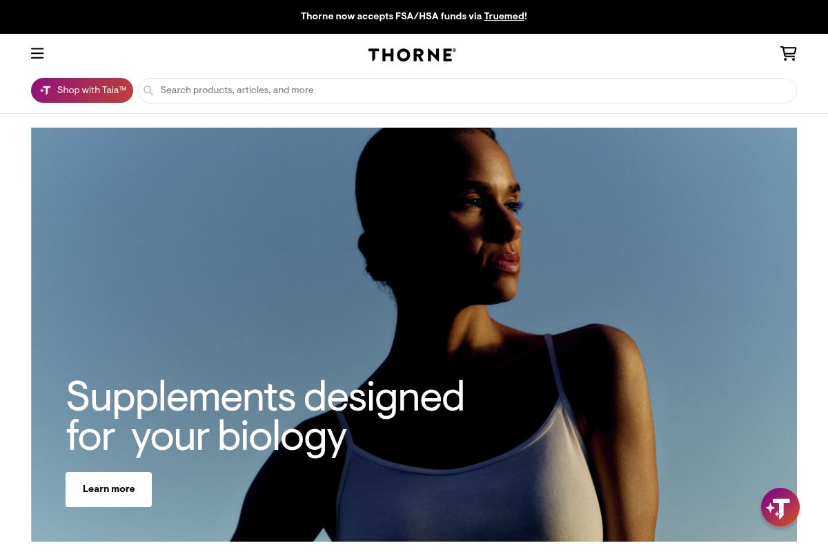 4. Thorne Memoractiv — Best for Clinician-Trusted Adaptogen and Nootropic Blend