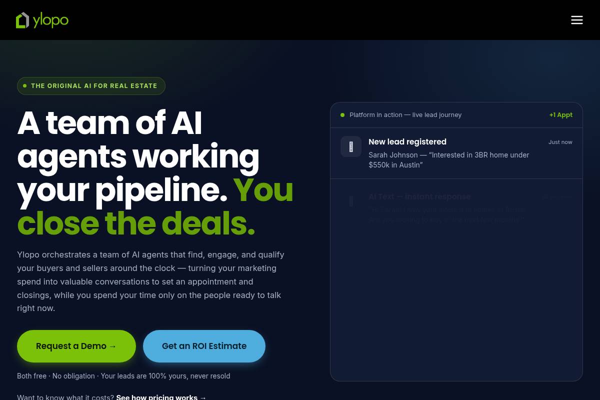 4. Ylopo: Best for AI-Powered Paid Lead Generation