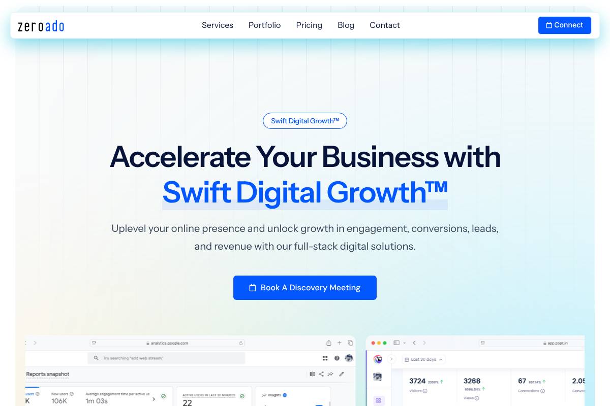 4. ZeroAdo: Best for Startups & B2B SaaS GEO