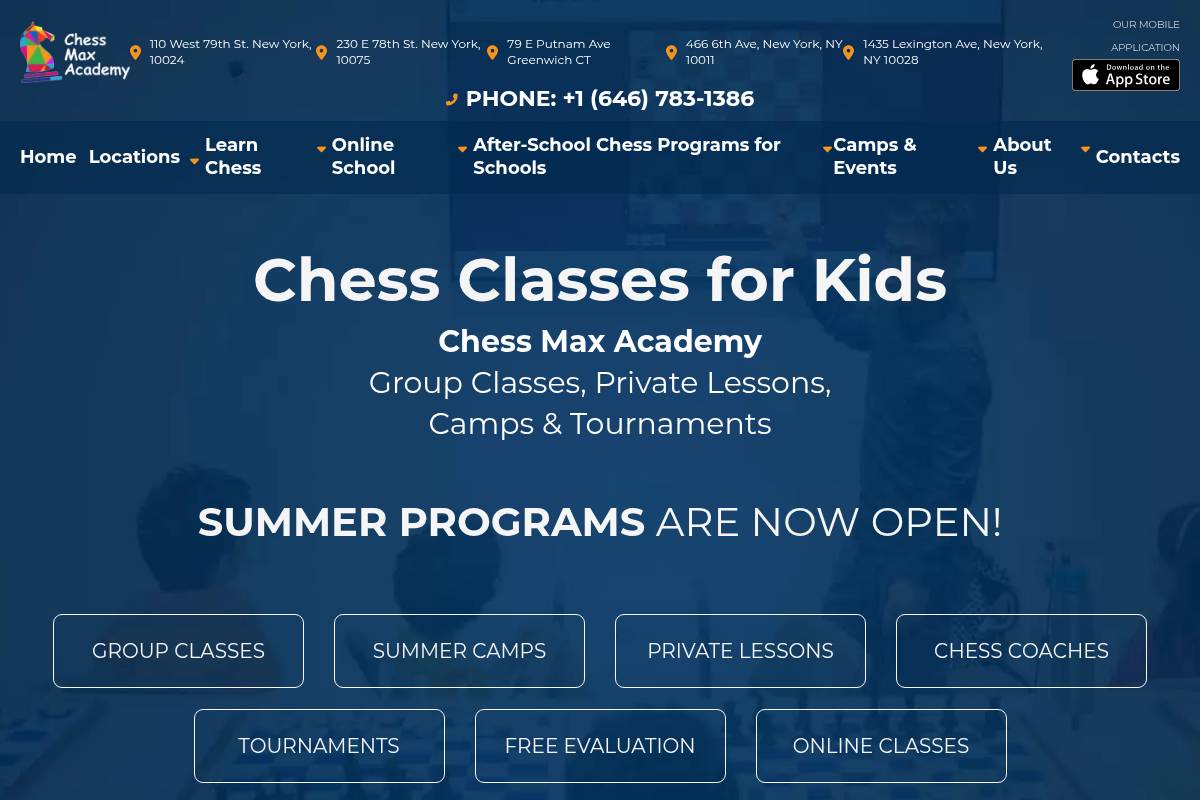 5. Chess Max Academy — Best for NYC-Area USCF Rated Play with GM Curriculum