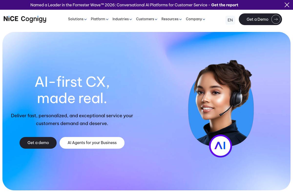 5. Cognigy — Best for CCaaS Integration