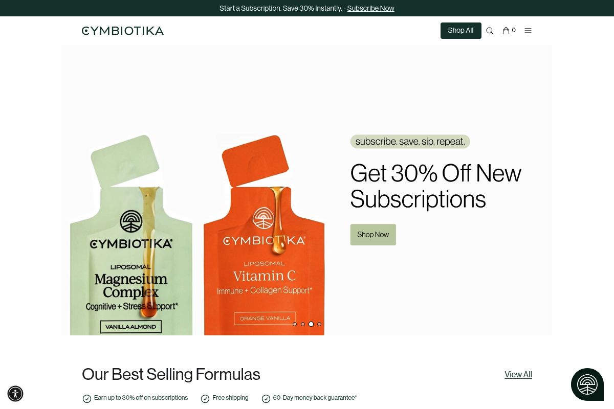 5. Cymbiotika — Best for Liposomal Bioavailability & San Diego-Born Innovation