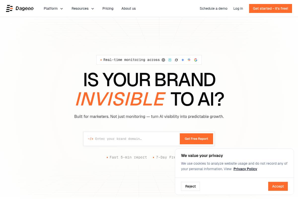 5. Dageno AI — Best for Autonomous GEO Content Execution Alongside Tracking