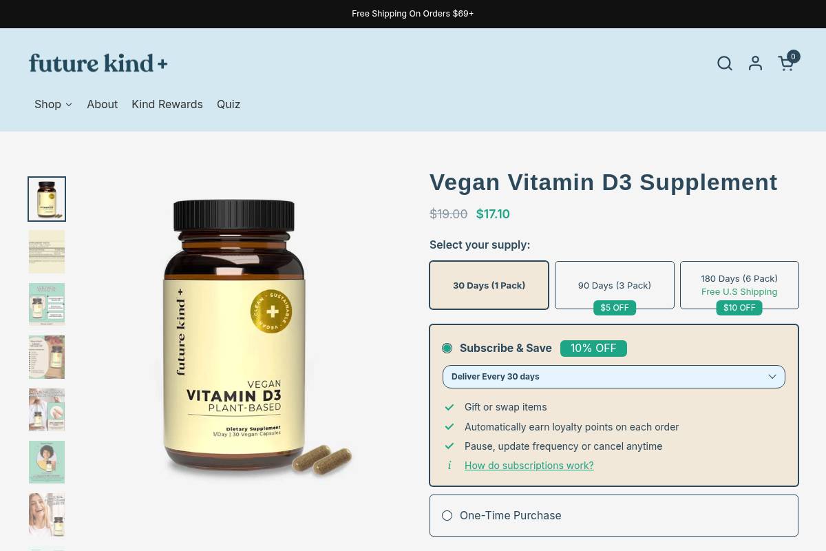 5. Future Kind Vegan Vitamin D3 — Best for 100% Vegan-Committed Brands
