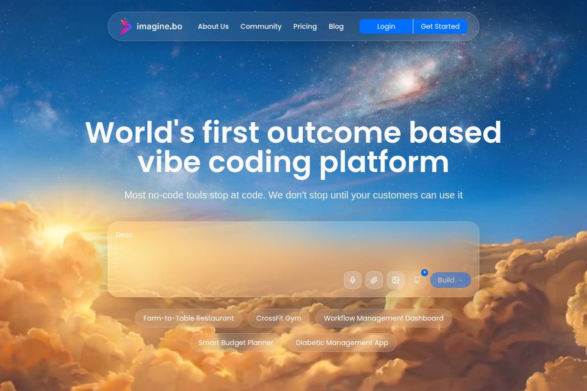 5. imagine.bo — Best for Teams That Need AI Speed Plus Human Engineers