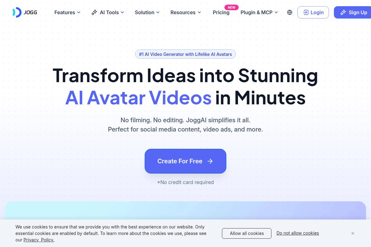 5. JoggAI: Best for Budget-Friendly Avatar Video Ads