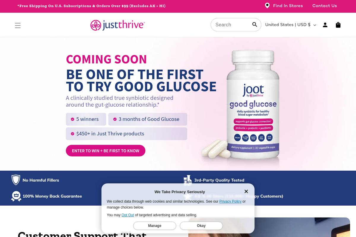 5. Just Thrive: Best for Spore-Based Shelf Stability