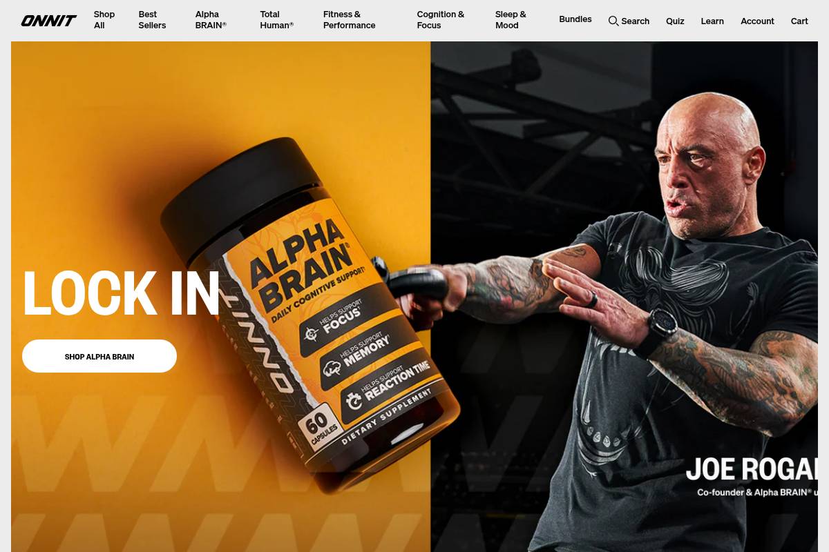 5. Onnit Alpha Brain — Best for Caffeine-Free Flow State and Memory Support