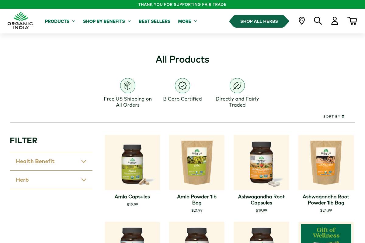 5. Organic India — Best for Fair Trade Ethics