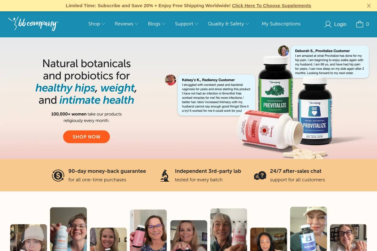 5. Provitalize (Better Body Co.): Best for Menopause-Related Weight and Bloating Support