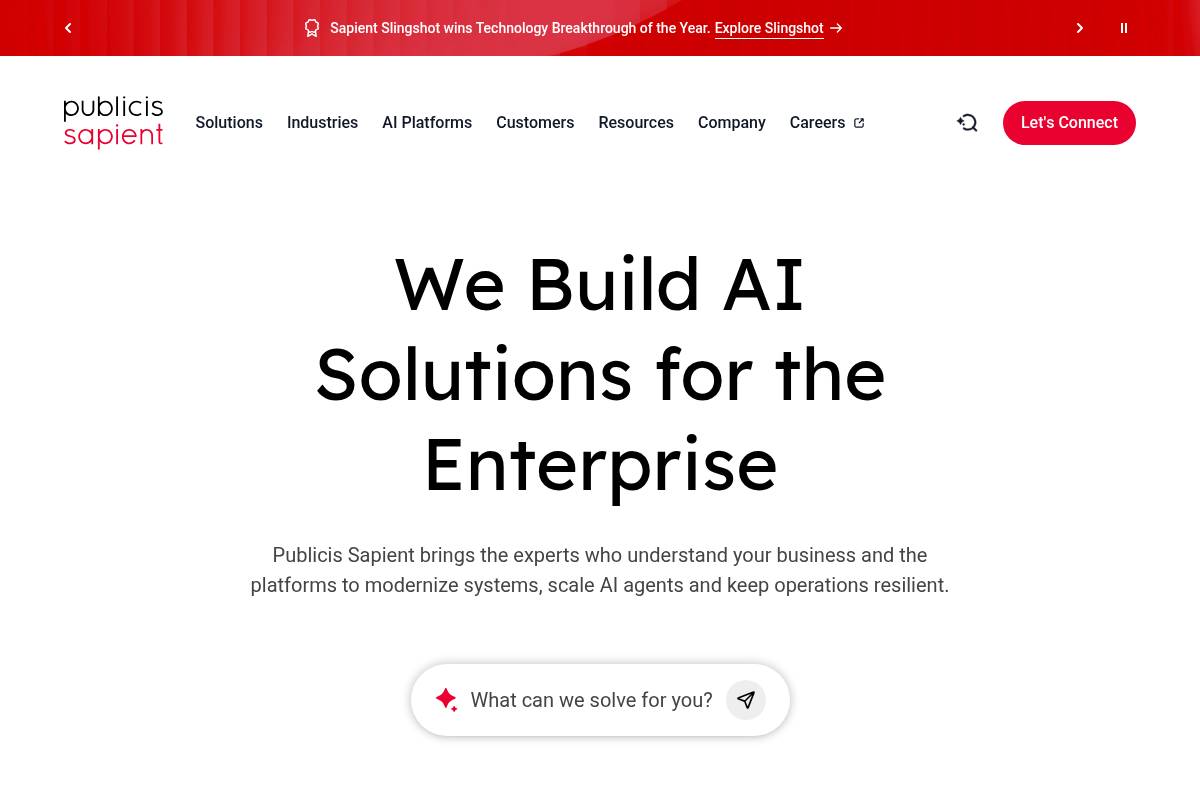 5. Publicis Sapient: Best for Data-Driven Customer Experience and Personalization