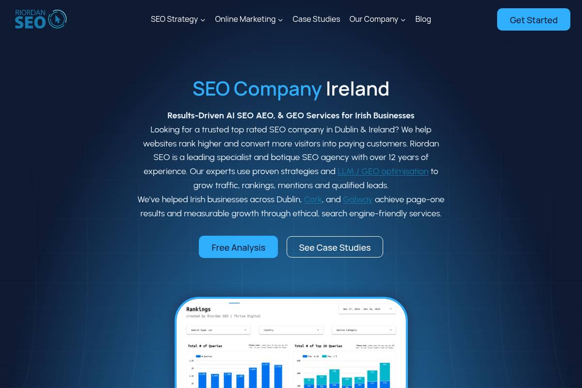 5. Riordan SEO: Best for Boutique GEO and LLM Optimisation