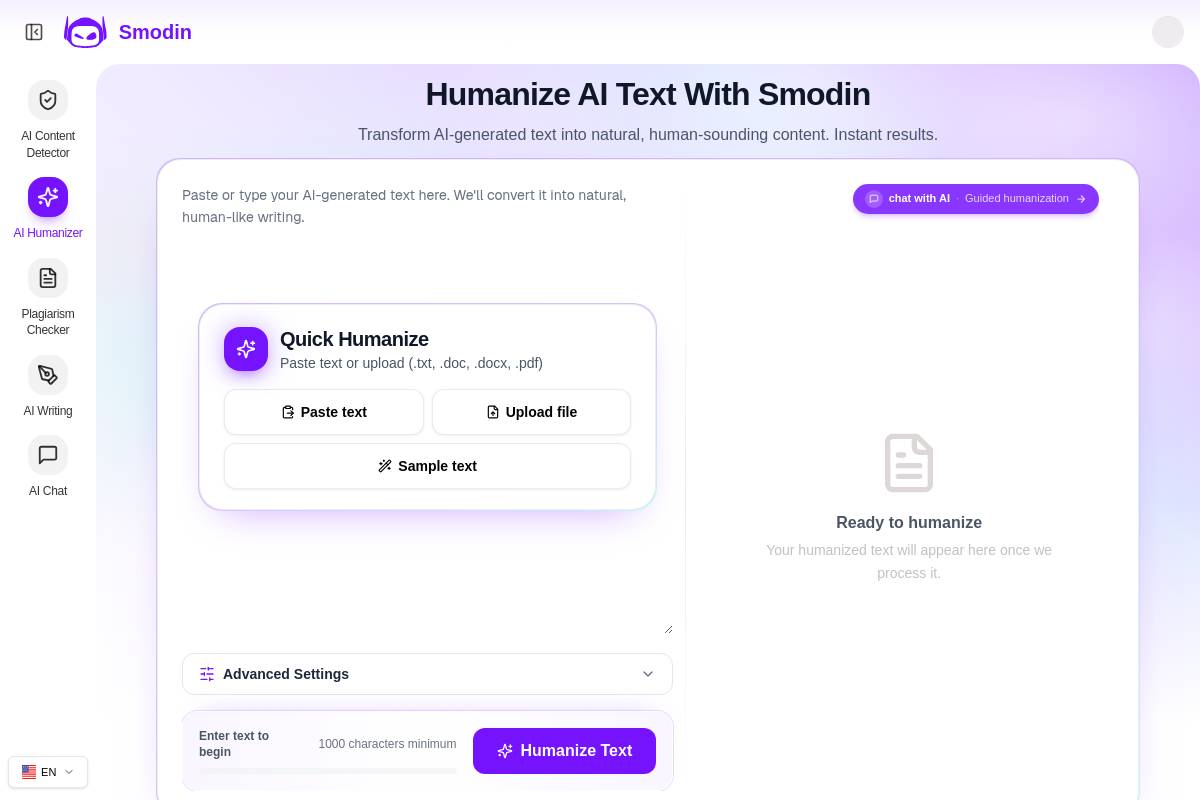 5. Smodin — Best for Multilingual Support