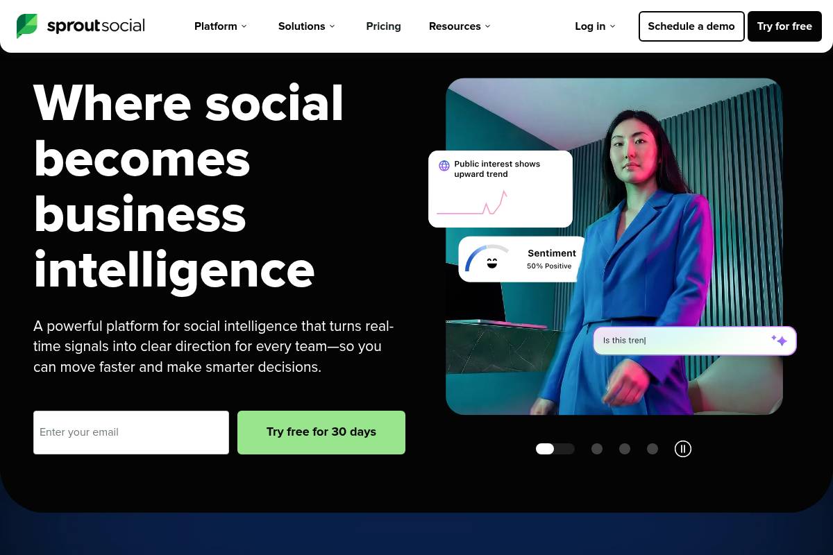 5. Sprout Social — Best for LinkedIn Brand Monitoring Within a Social Management Platform