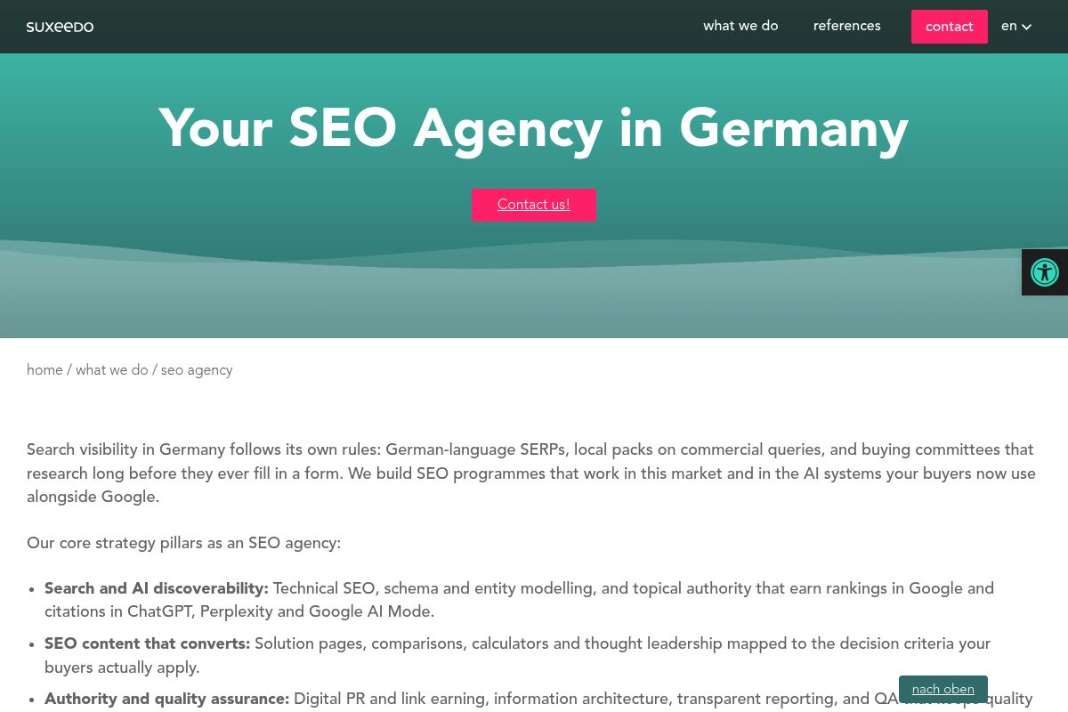 5. suxeedo: Best for SEO-to-GEO Migration for Established Brands