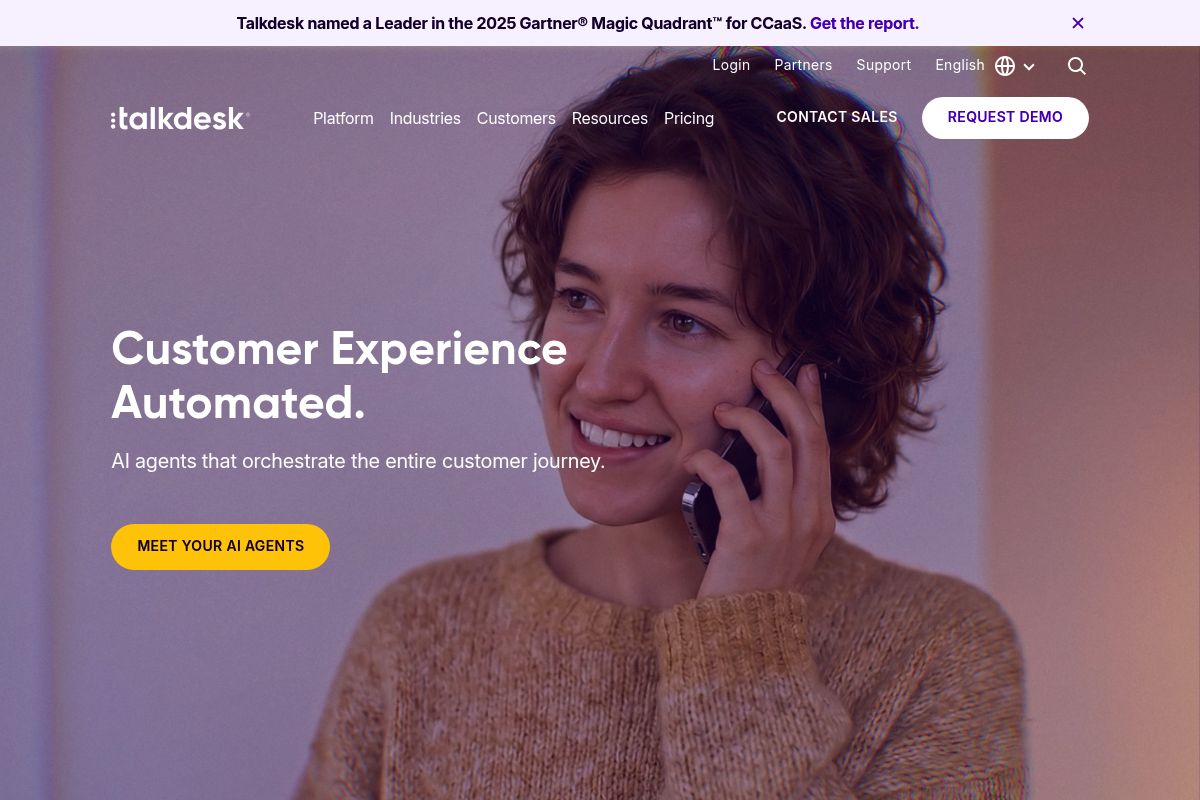 5. Talkdesk — Best for Healthcare and Financial Services CCaaS