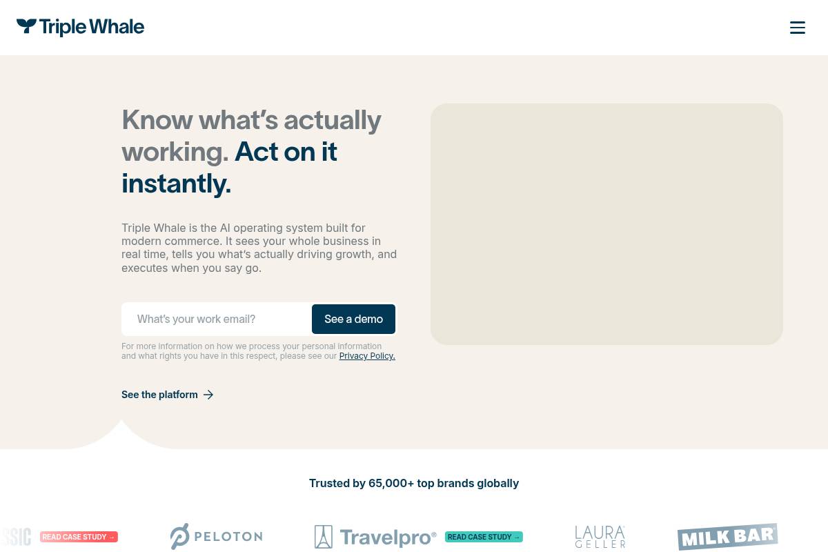 5. Triple Whale: Best for Shopify-Native Attribution