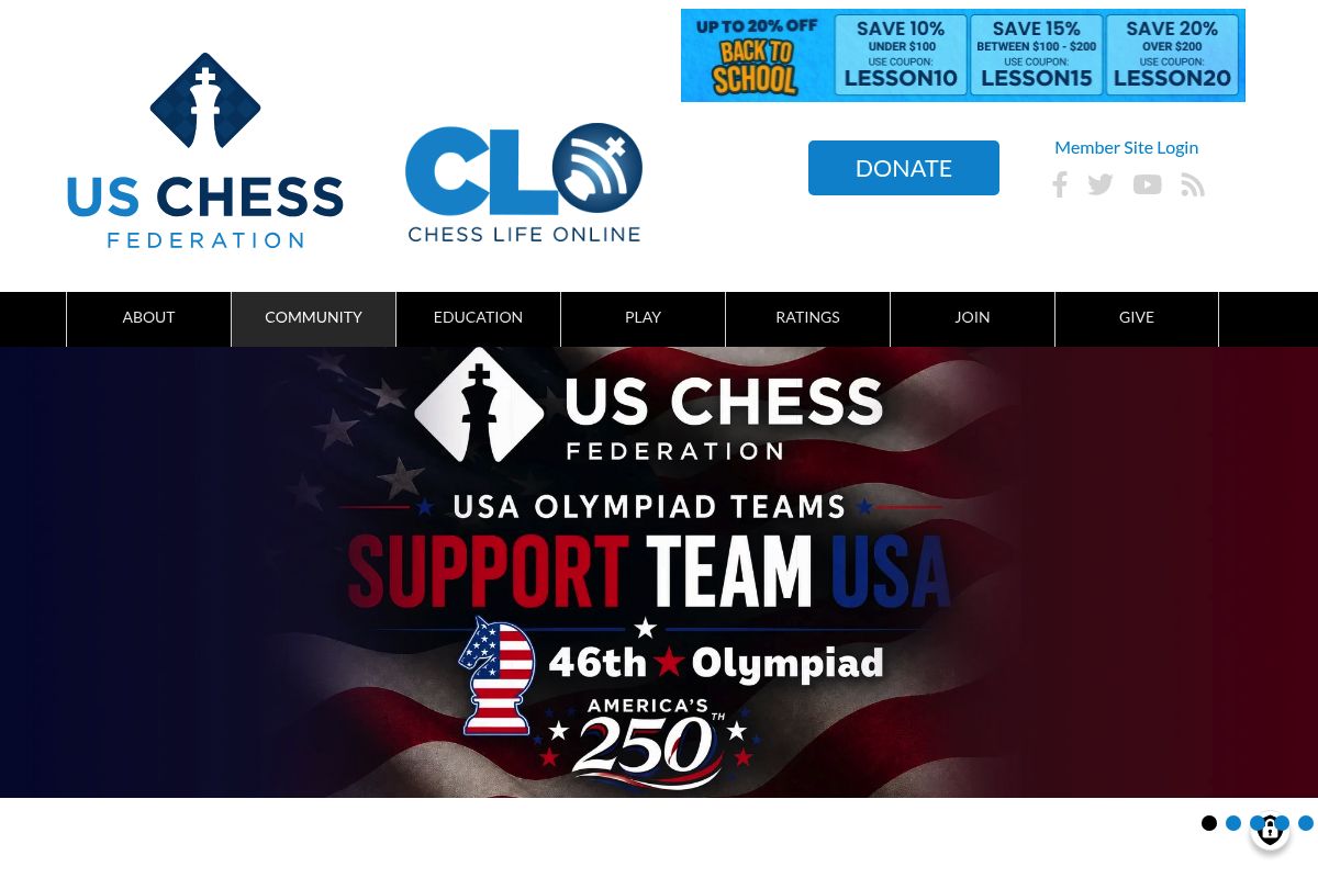 5. US Chess Federation (uschess.org) — Best for Official USCF Tools, Tournament Finder, and Rulebook
