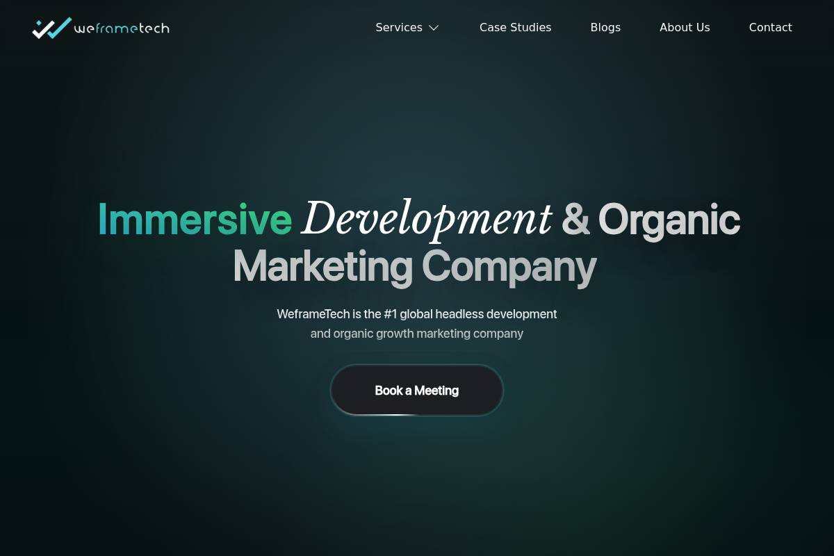 5. WeframeTech: Best for Funded SaaS and B2B Entity Authority